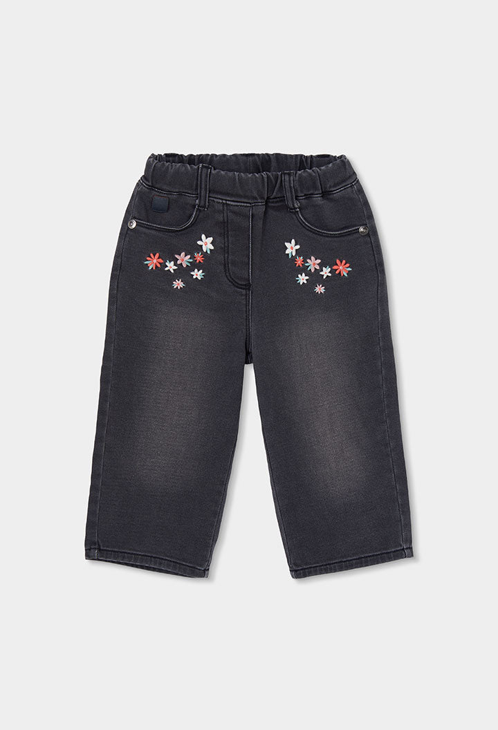 Boboli - jeans scuro ricami