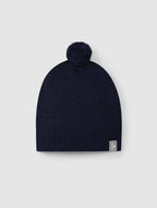 Snug - cappellino blu misto lana e cashmere