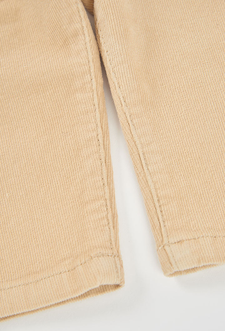 Boboli - pantalone beige velluto