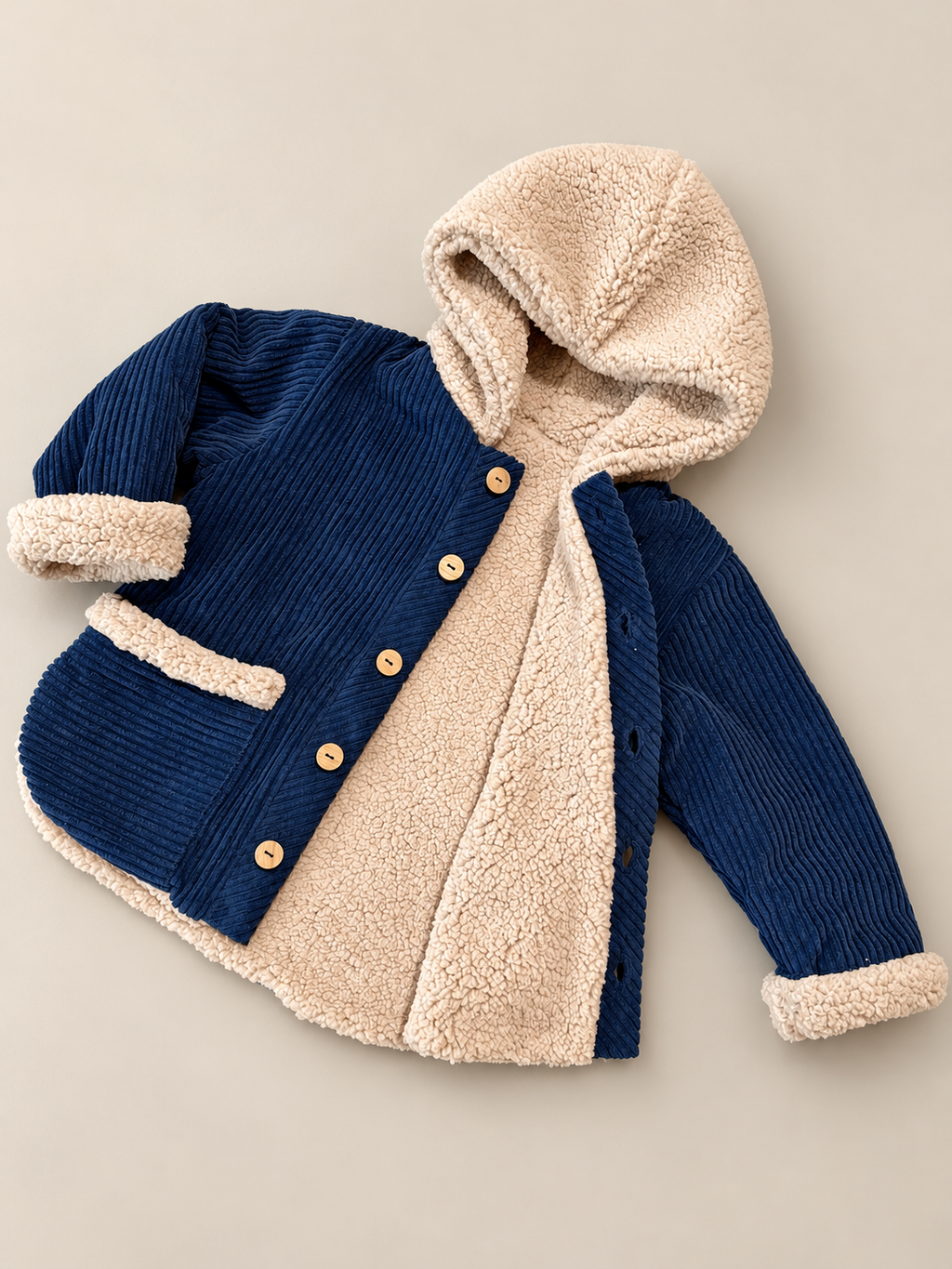 Snug - cappotto teddy blu