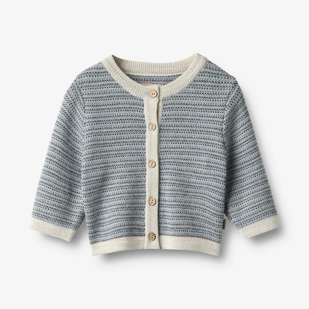 Wheat - cardigan lana neonato