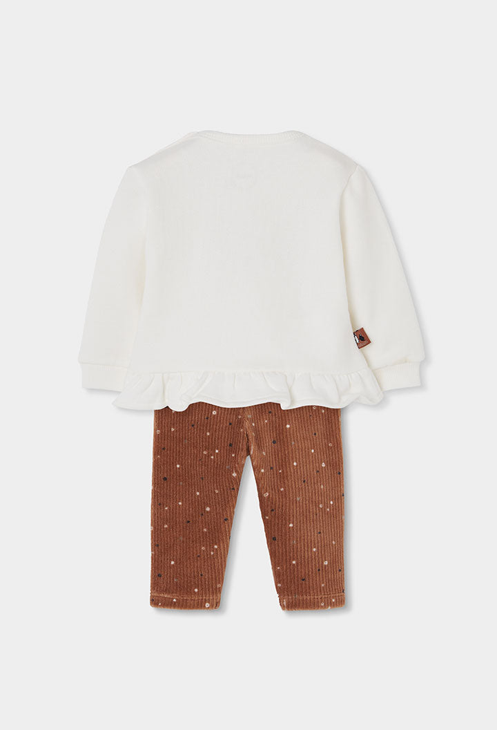 Boboli - set felpa pinguini con leggings