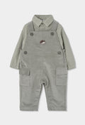 Boboli - set salopette e body riccio