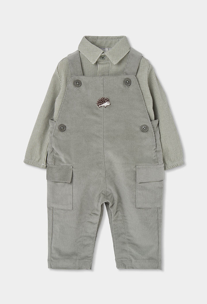 Boboli - set salopette e body riccio