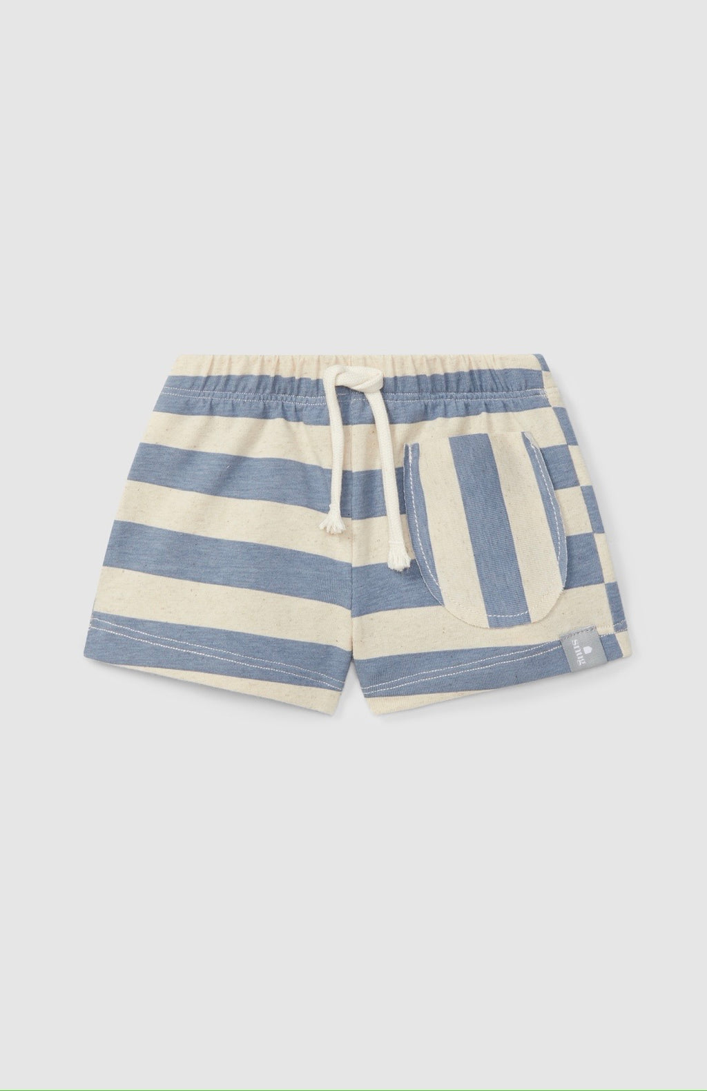 Snug - short cotone righe indigo