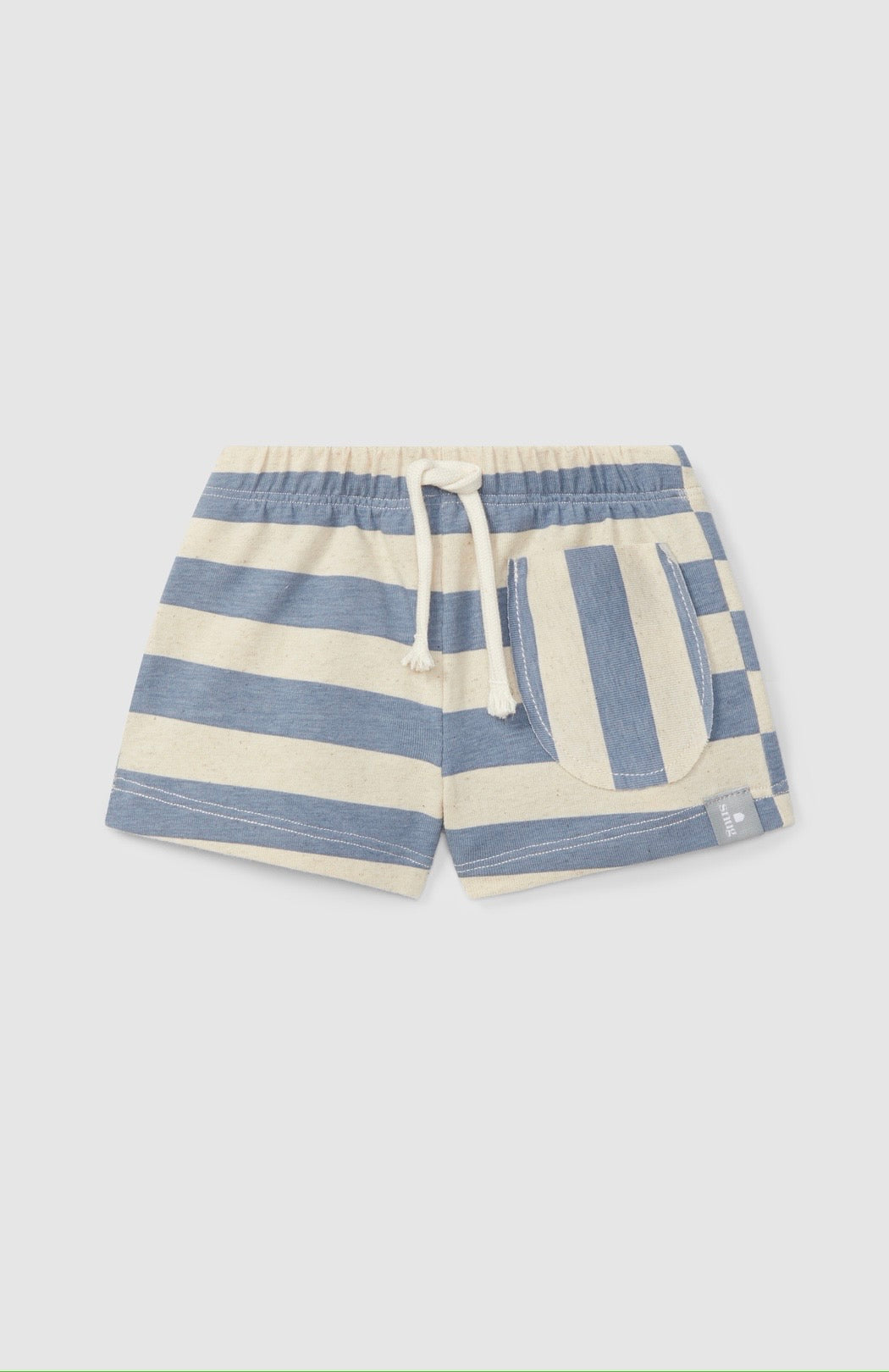 Snug - short cotone righe indigo