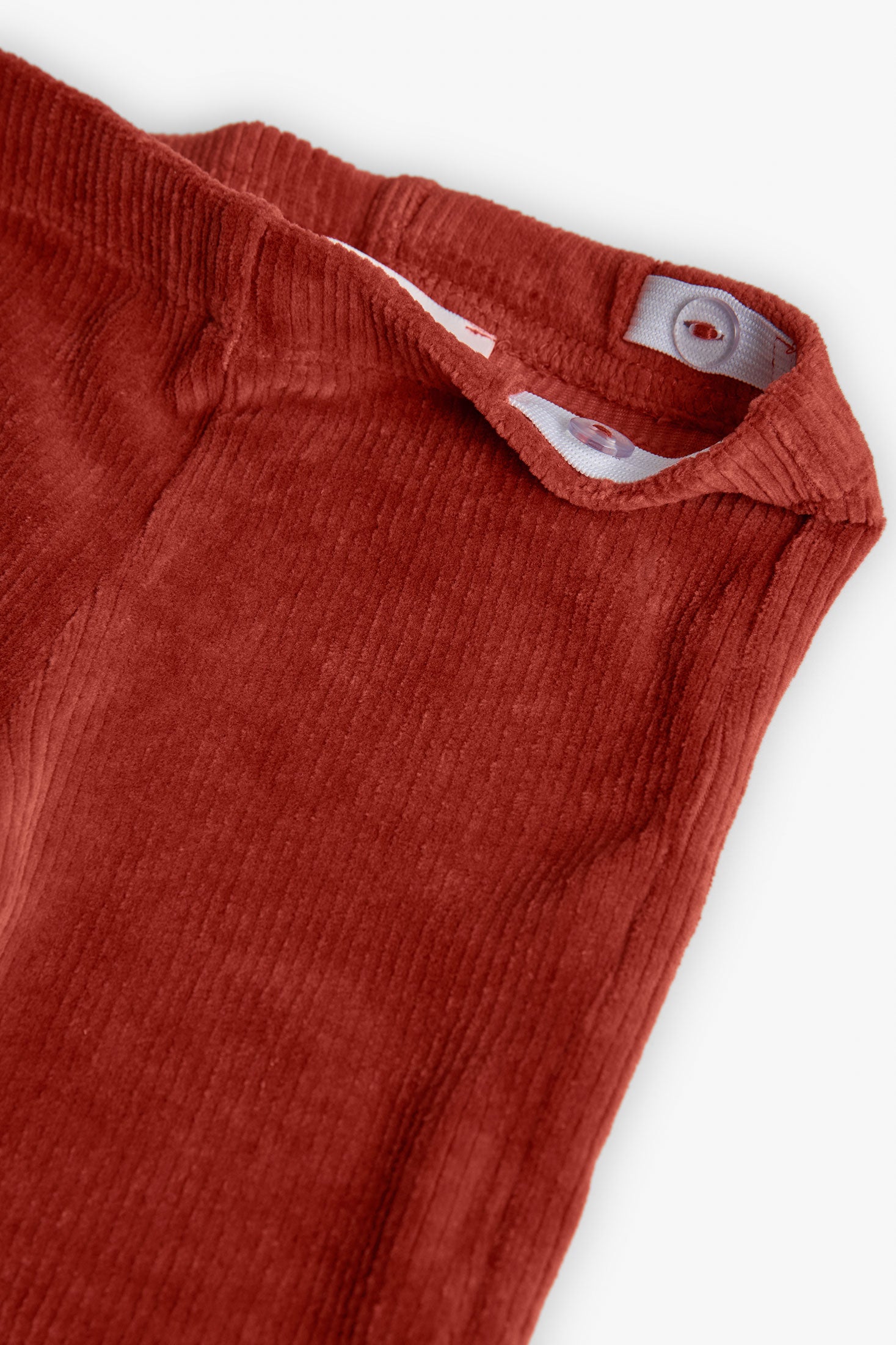 Boboli - pantalone morbido velluto arancio mattone