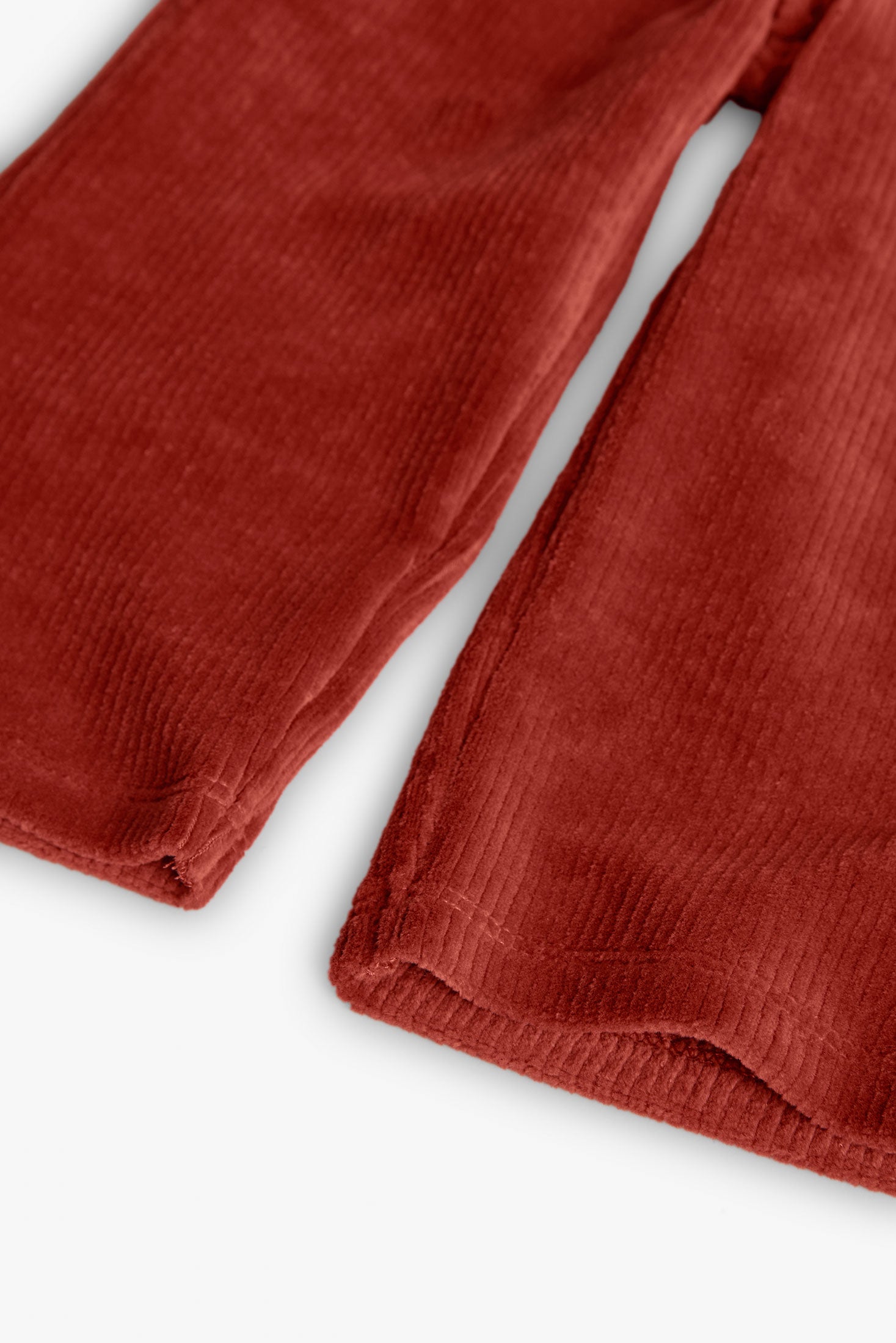 Boboli - pantalone morbido velluto arancio mattone