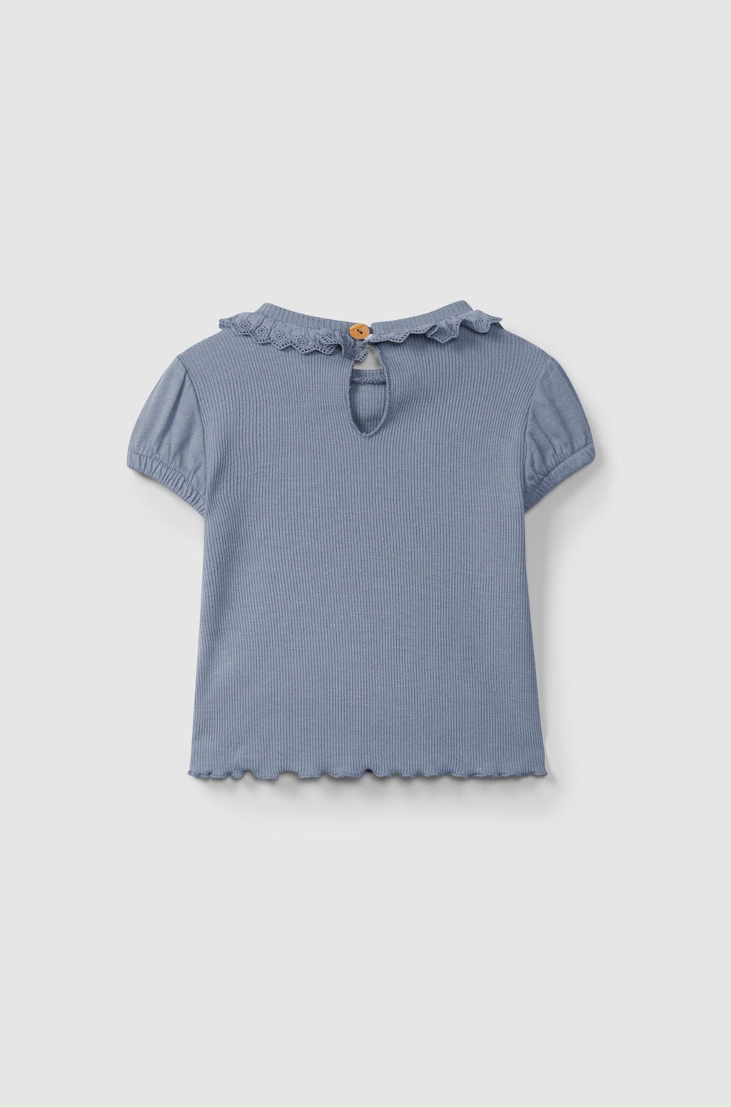 Snug - t-shirt con colletto indigo