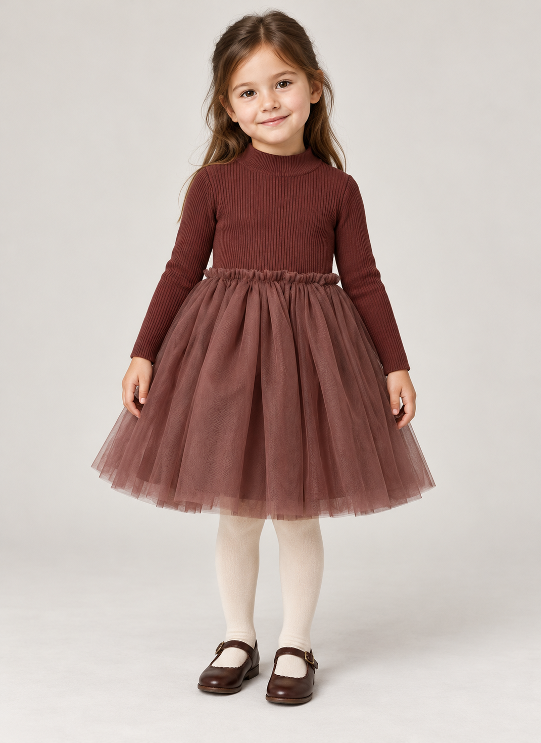 Donsje - vestito tulle mattone