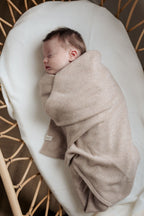 Moalie - copertina beige lana e cashmere