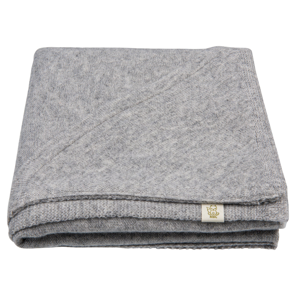 Moalie - copertina grigia in lana e cashmere