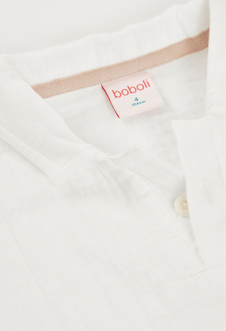 Boboli - Polo mussola bianca