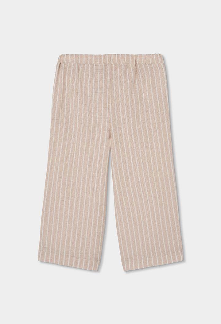 Boboli - pantalone righe beige