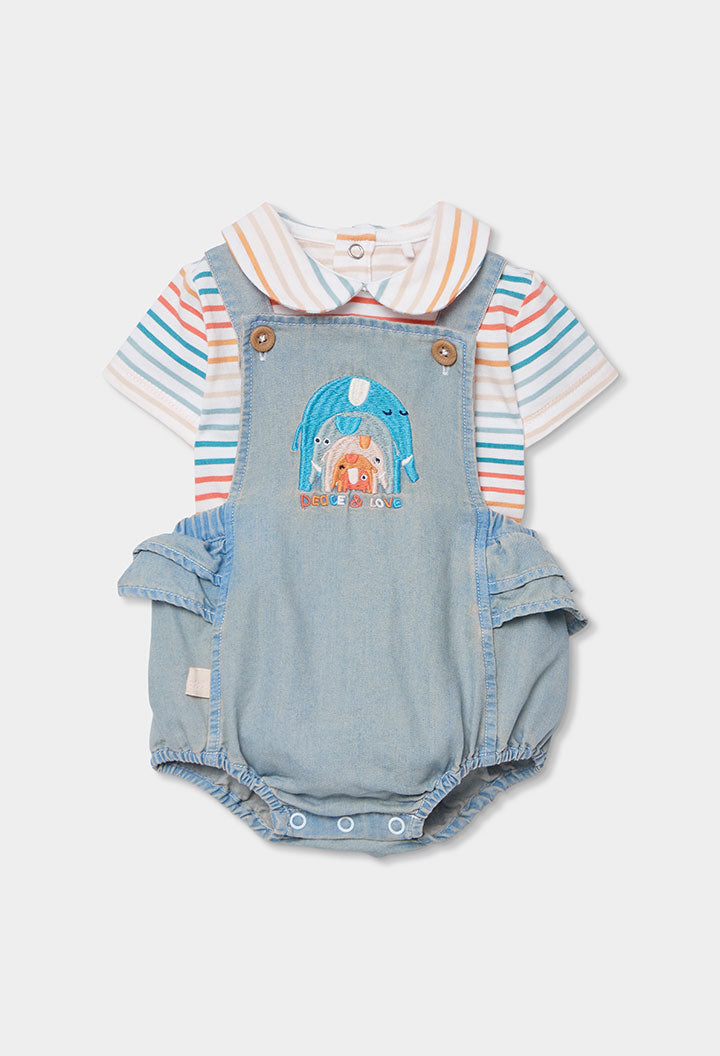 Boboli - set body e pagliaccetto jeans
