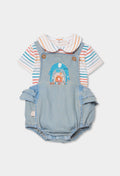 Boboli - set body e pagliaccetto jeans