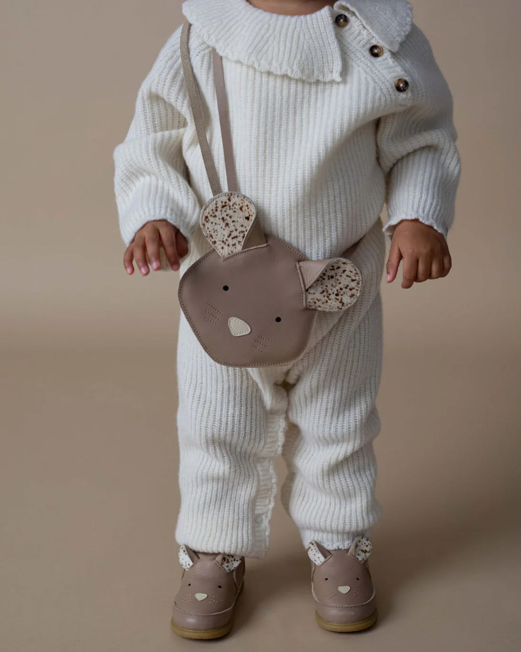 Donsje - Britta Exclusive Purse | Mouse | Praline Leather