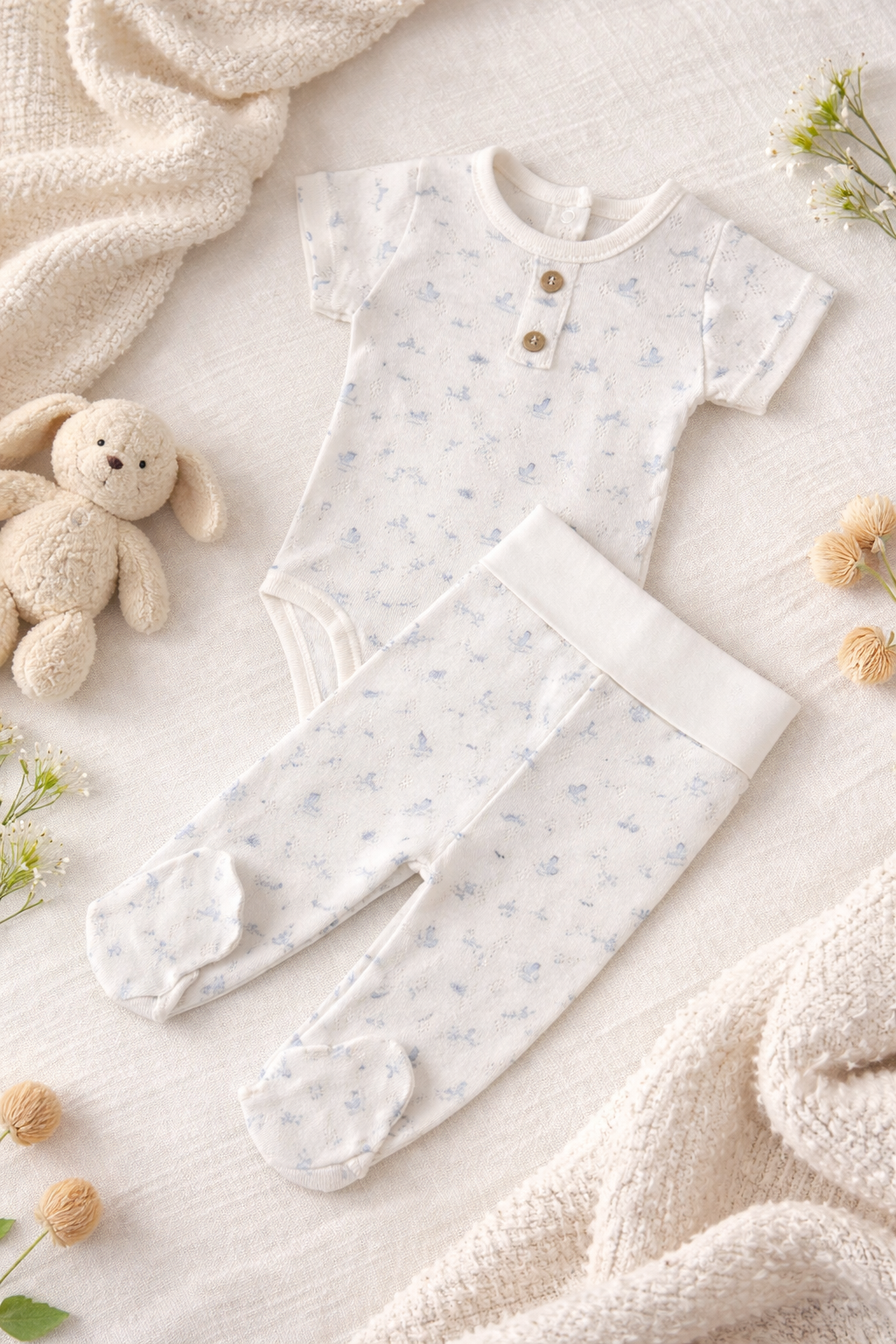 Babidu - set neonato body e pantaloncino