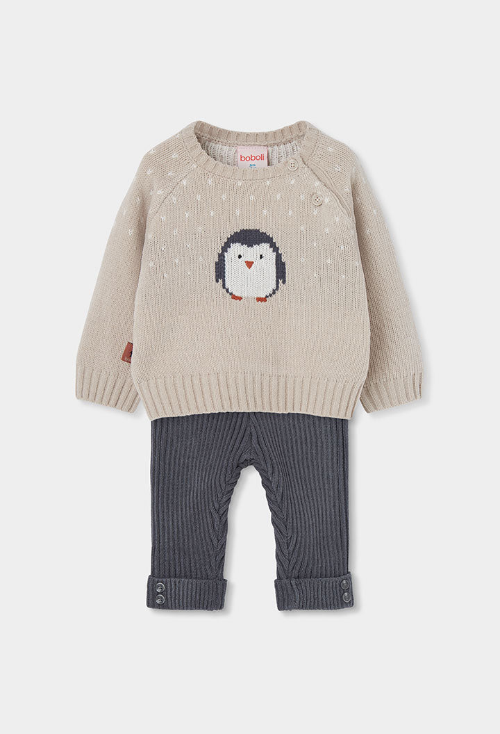 Boboli - set maglione pinguino e Leggins