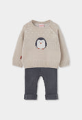Boboli - set maglione pinguino e Leggins