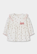Boboli - vestitino velluto fiorellini