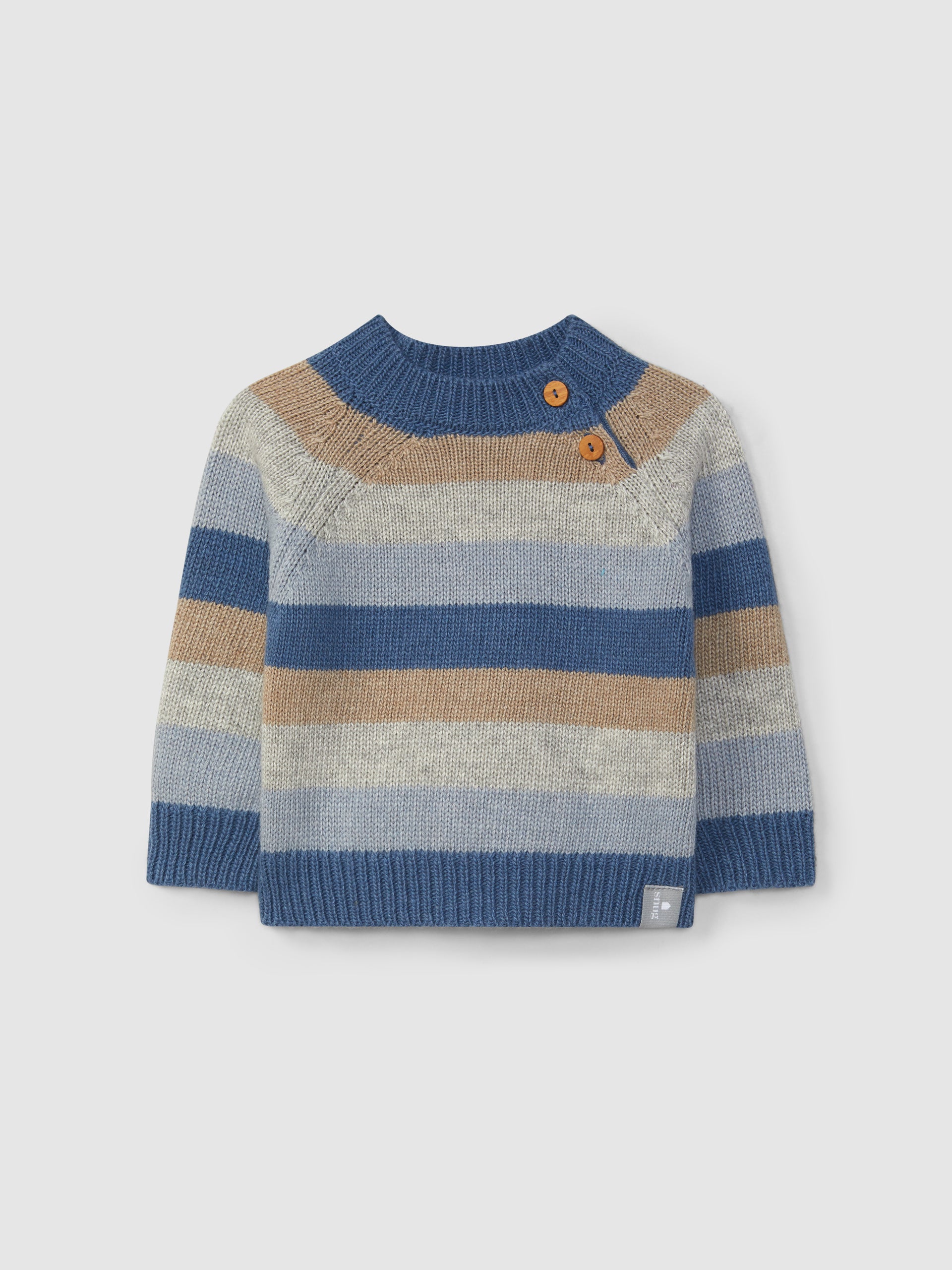 Snug - maglione misto lana righe blu