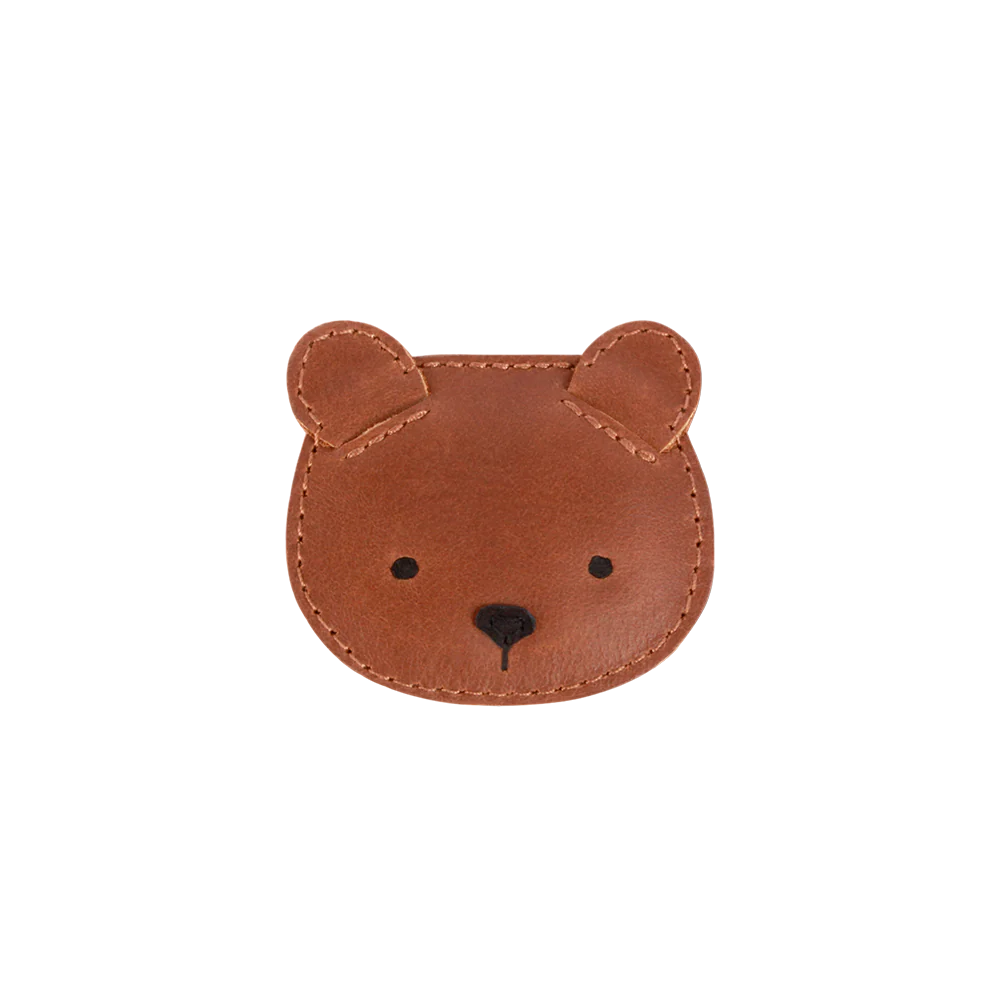 Donsje - Josy Classic Hairclip | Bear | Cognac Classic Leather