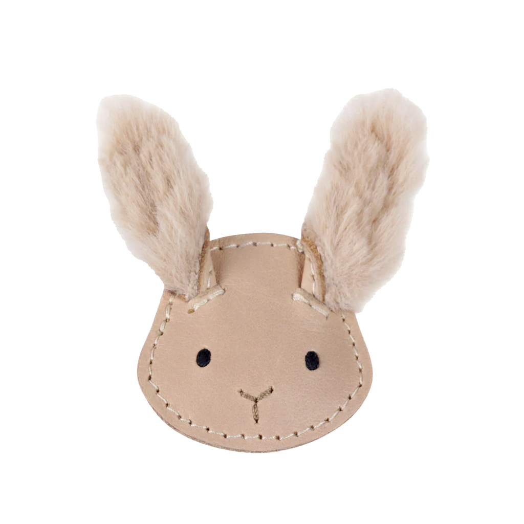 Donsje - Josy Exclusive Hairclip | Fluffy Bunny | Light Rust Leather