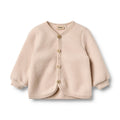 Wheat - cardigan lana rosa cipria