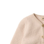 Wheat - cardigan lana rosa cipria