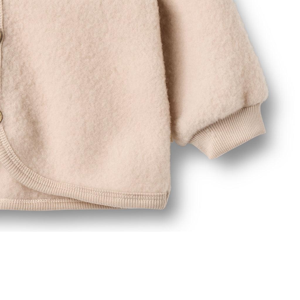 Wheat - cardigan lana rosa cipria