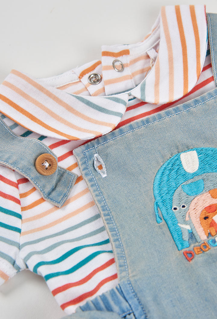 Boboli - set body e pagliaccetto jeans