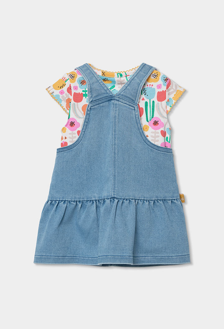 Boboli - set t-shirt e salopette jeans