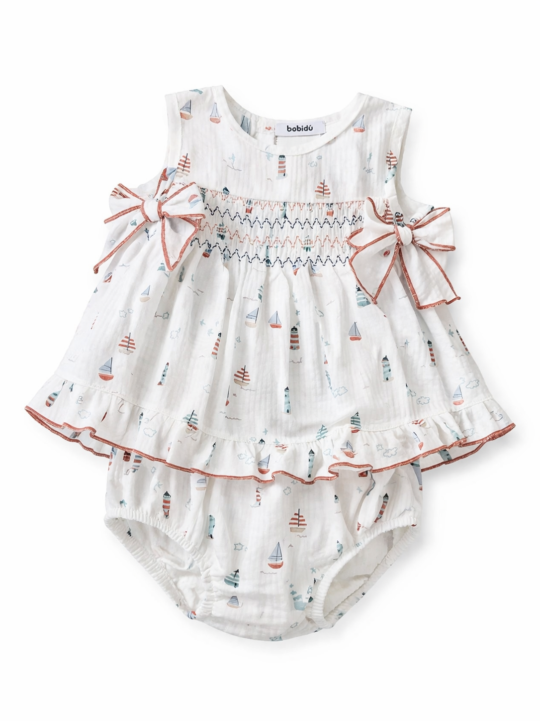Babidu - blusa con culotte in mussola