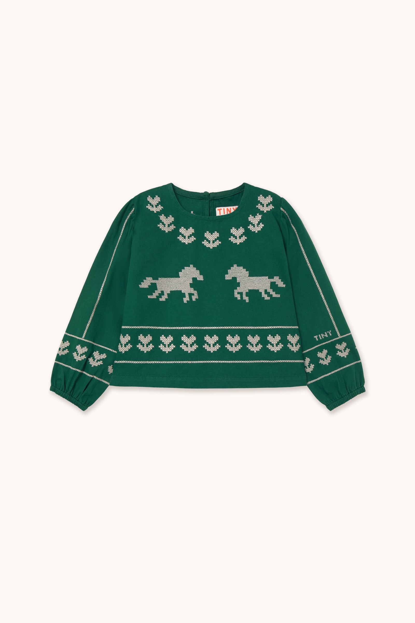 Tiny Cottons - blusa verde horses