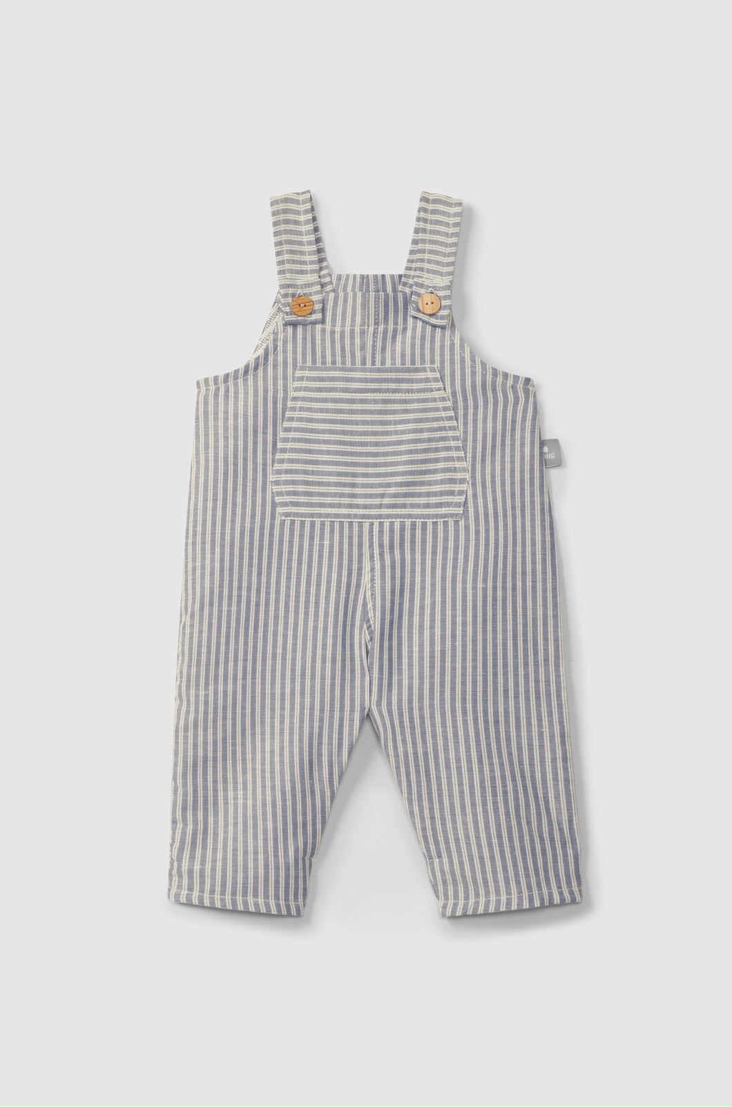 Snug - salopette righe indigo