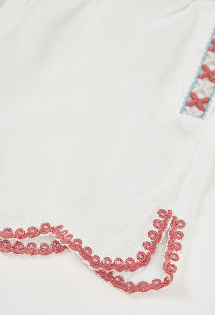 Boboli - shorts con dettagli ricamati