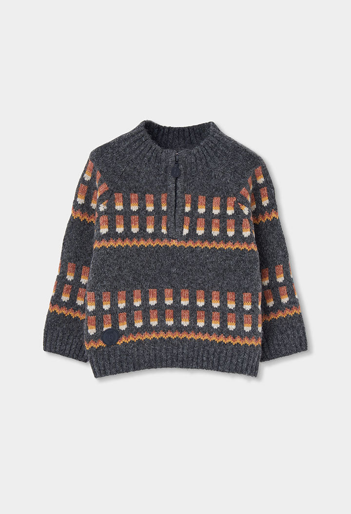 Boboli - maglione grigio fantasia