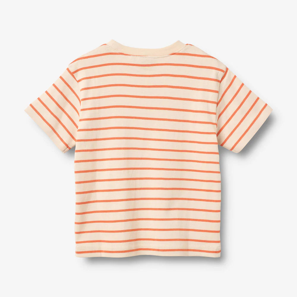Wheat - t-shirt righe arancio