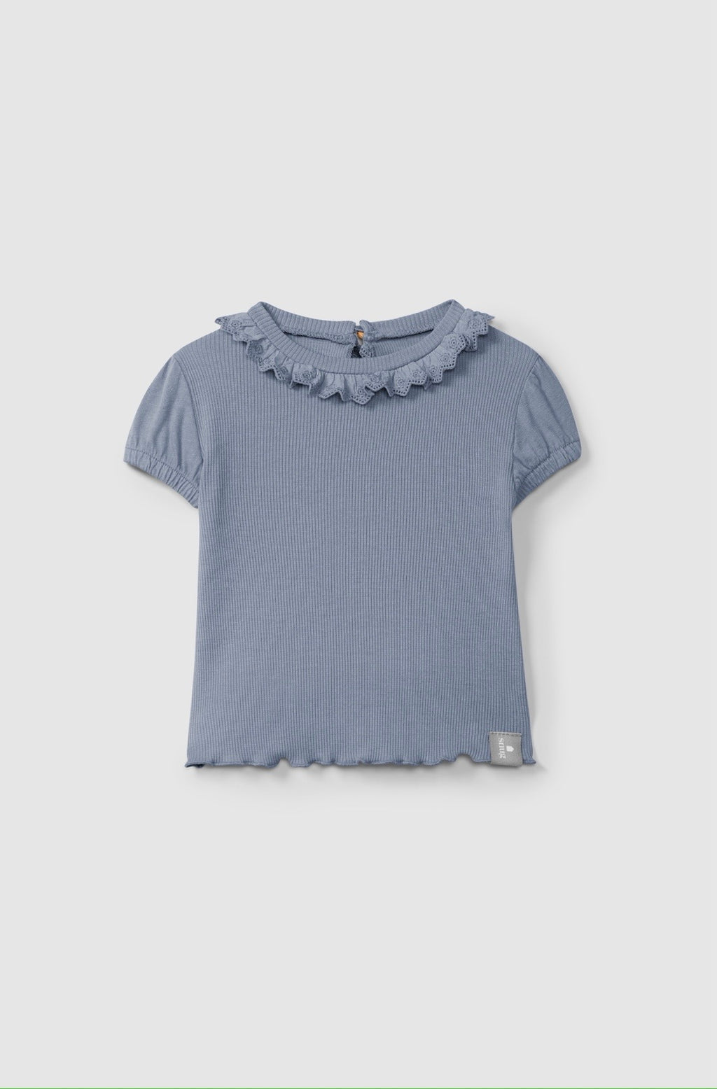 Snug - t-shirt con colletto indigo