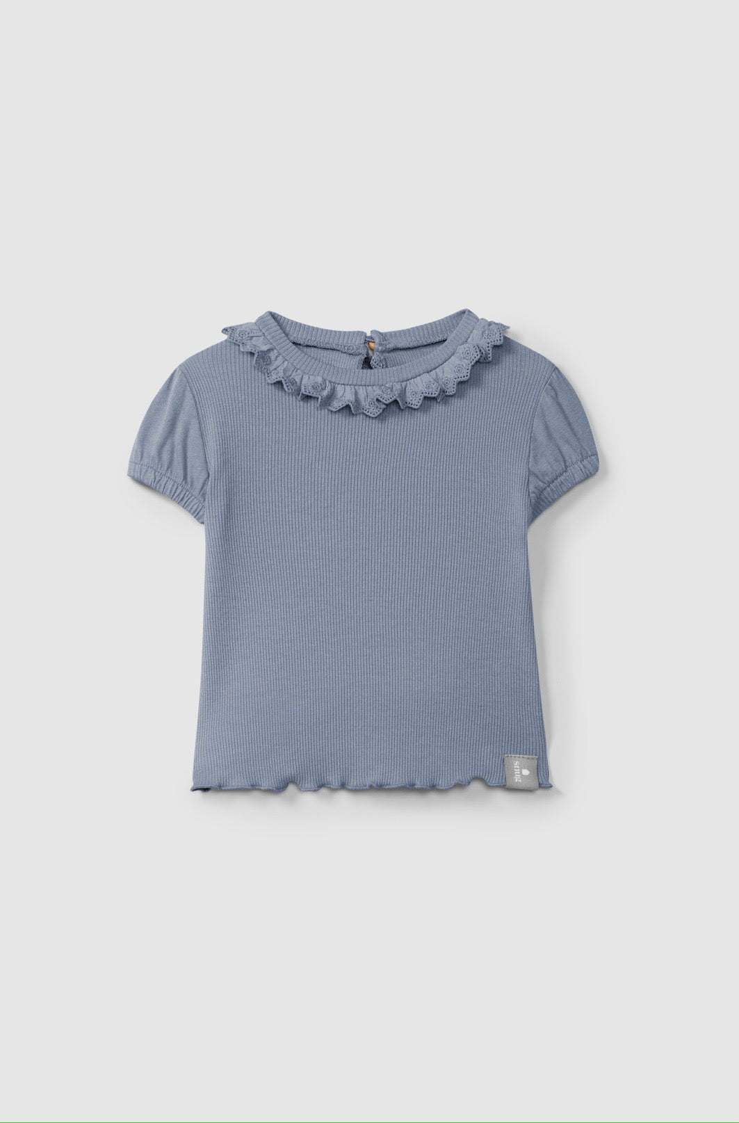 Snug - t-shirt con colletto indigo