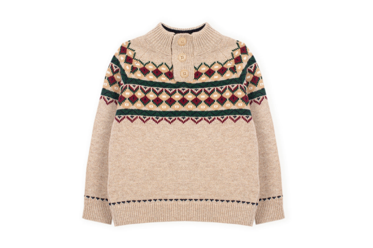 Drkid - maglione jacquard bottoni