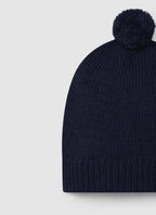 Snug - cappellino blu misto lana e cashmere