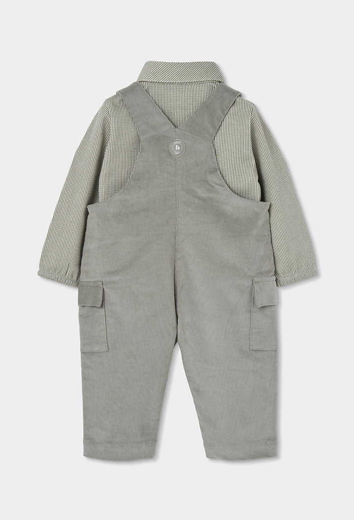 Boboli - set salopette e body riccio