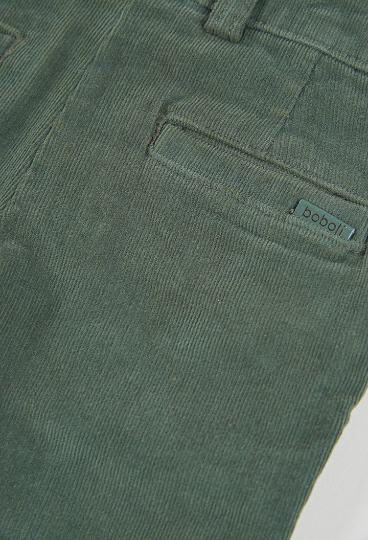 Boboli - pantalone verde salvia velluto