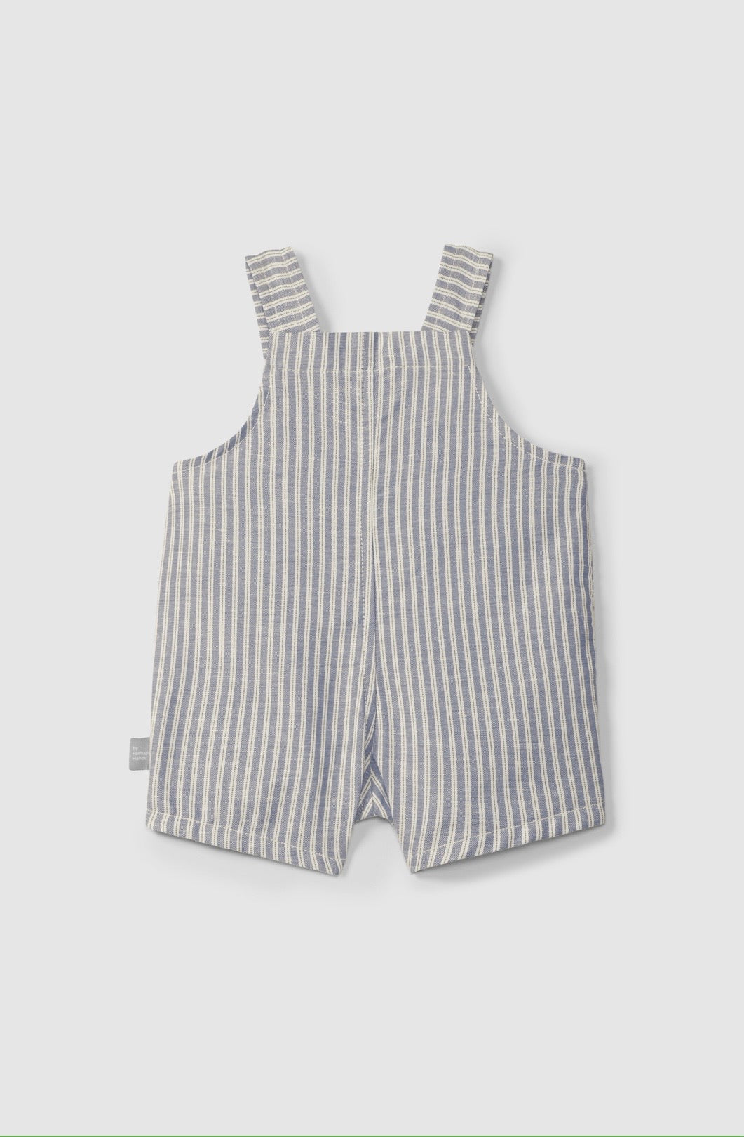 Snug - salopette corta righe indigo