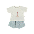 Petit Indi - set t-shirt faro con shorts