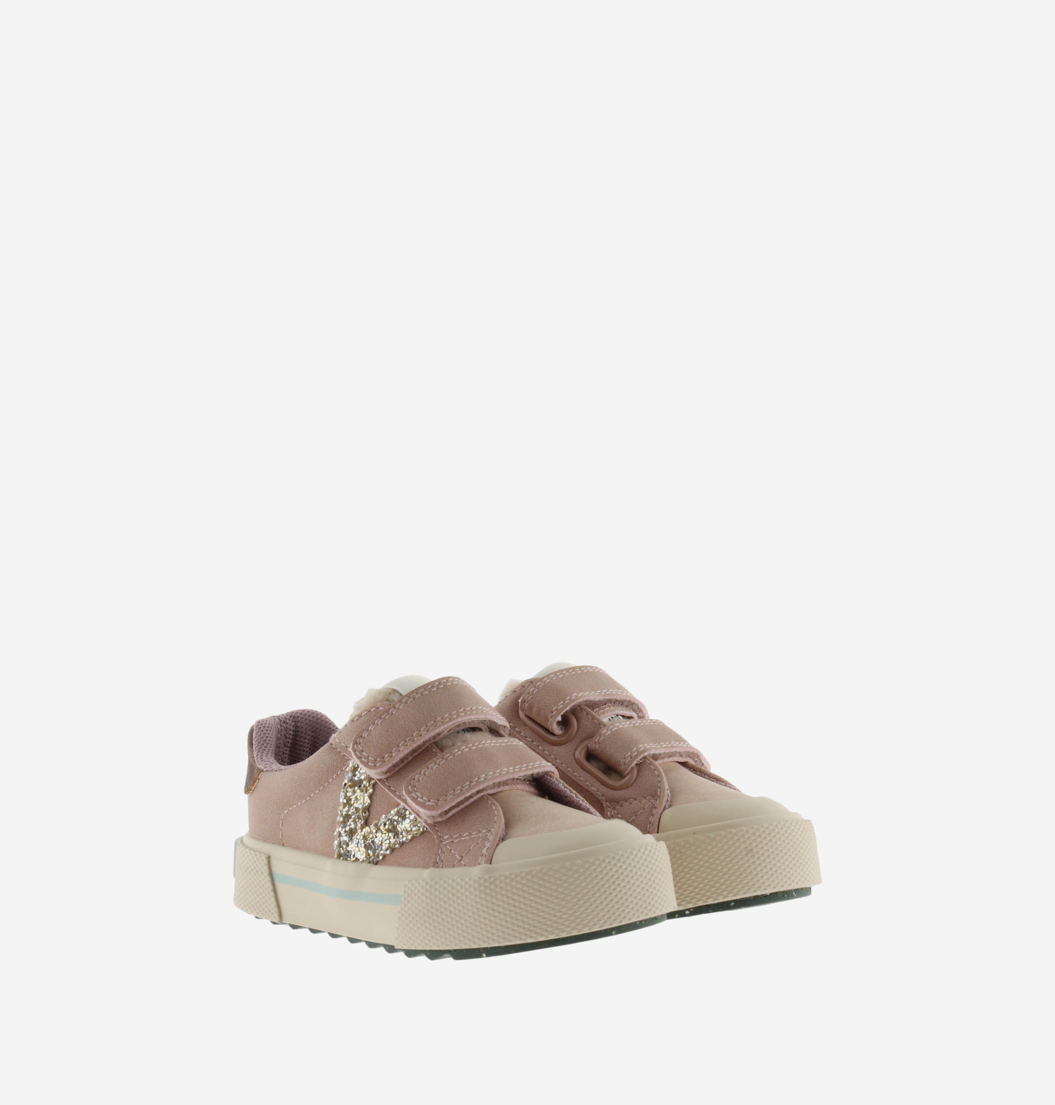 Victoria - sneakers nude glitter