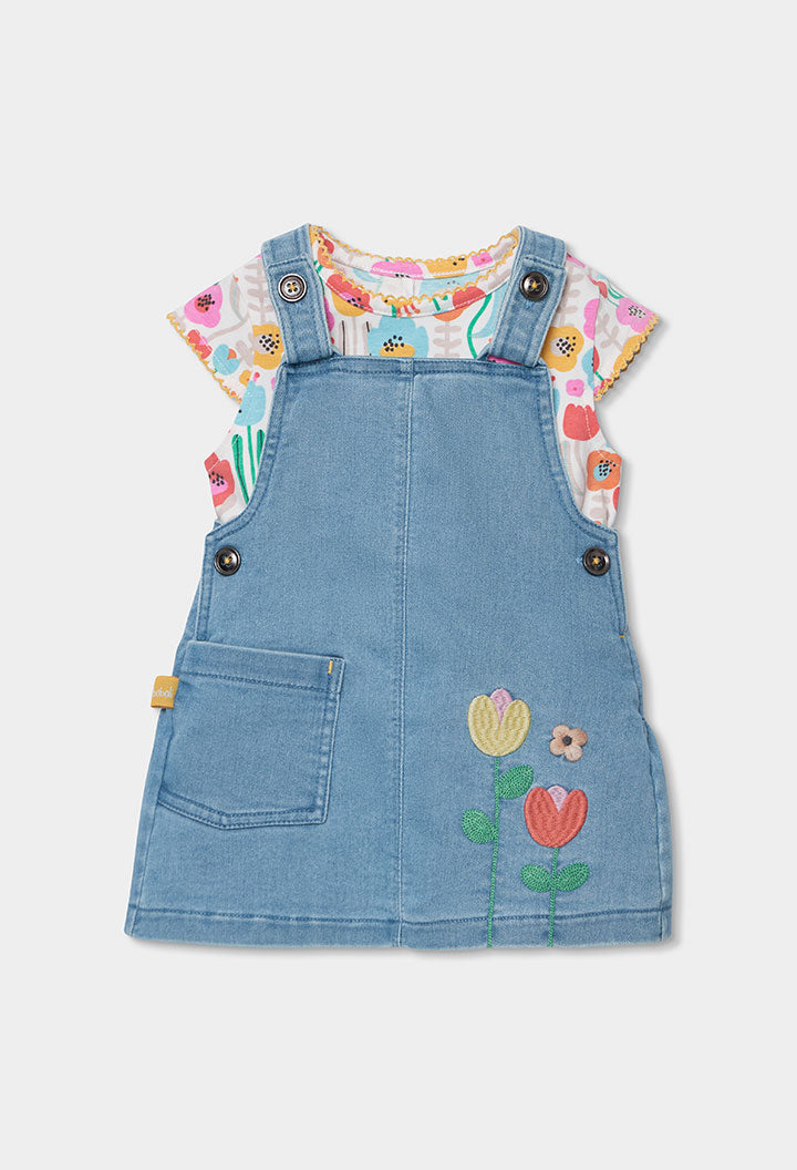 Boboli - set t-shirt e salopette jeans