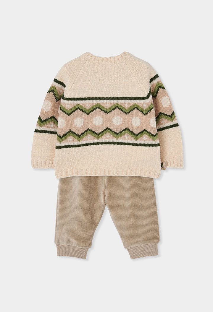 Boboli - set maglione e pantalone velluto